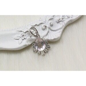 Pink Rose Quartz Necklace, 925 Sterling Silver, Gemstones Necklace Pendant